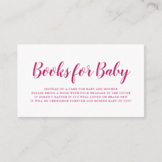Carte D'accompagnement Livres pour bébé rose Peacock Polka Dot Baby showe