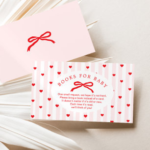 Carte D'accompagnement Livres pour bébé Saint-Valentin cœurs Arc Bébé Sho