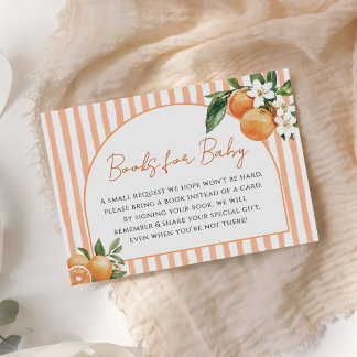 Carte D'accompagnement Livres pour bébé Shower bébé Citrus Orange