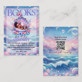 Carte D'accompagnement Livres pour bébé Shower pastel coquillage Baby