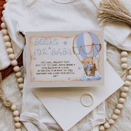 Carte D'accompagnement Livres pour bébé Teddy Bear Blue Boho