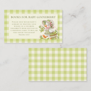 Carte D'accompagnement Livres pour la Baby Shower de Bébé Groseille Silly