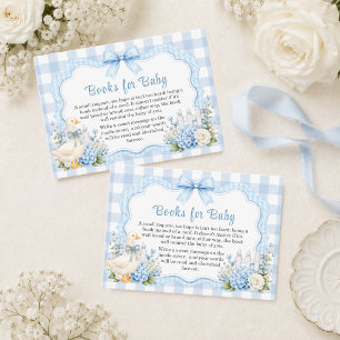 Carte D'accompagnement Livres pour la Baby Shower de Bébé Silly Goose Boy