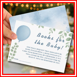 Carte D'accompagnement Livres Pour Le Baby shower Jeu Balloon Eucalyptus