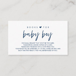 Carte D'accompagnement Livres pour le bébé, livre d'histoire Navy Blue