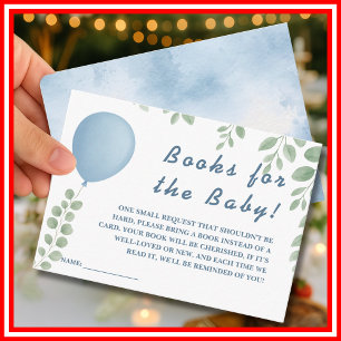 Carte D'accompagnement Livres pour le jeu de la baby shower Ballon Eucaly