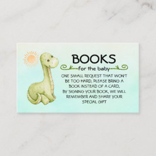 Carte D'accompagnement Livres pour le thème Baby Cute Dinosaur