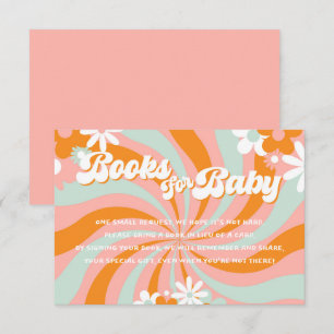 Carte D'accompagnement Livres Retro Super Baby shower pour bébé