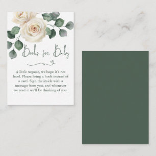 Carte D'accompagnement Livres Rose Blanc et Vert Pour Bébé