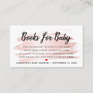 Carte D'accompagnement Livres Roses Vides Pour La Demande De Bébé