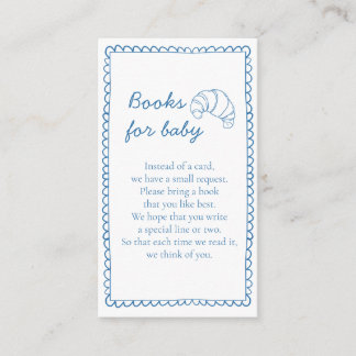 Carte D'accompagnement Livres rustiques pour bébé pain dans le Baby showe