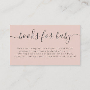 Carte D'accompagnement Livres Simple Blush pour la typographie de bébé po