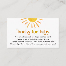 Carte D'accompagnement Livres Sunshine pour bébé