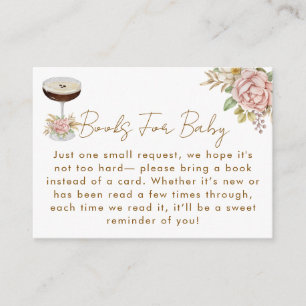 Carte D'accompagnement Livres sur le Martini Espresso Rose Poussiéreux po