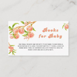 Carte D'accompagnement Livres Sweet Little Peach pour Baby shower bébé