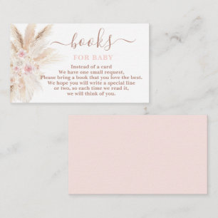 Carte D'accompagnement Livres Tropical Blush Pink pour Baby Girl Card