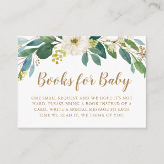 Carte D'accompagnement Livres verts pour Baby Insert Card