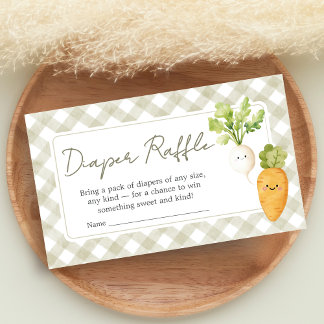 Carte D'accompagnement Locally Grown Baby Shower Diaper Raffle