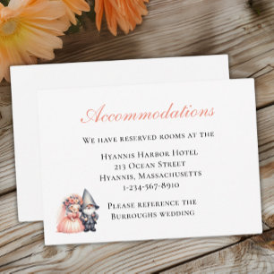 Carte D'accompagnement Location Mariage Gnome Whimsical Bois