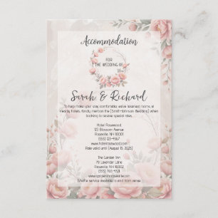 Carte D'accompagnement Logement Classique Jardin Blush Mariage
