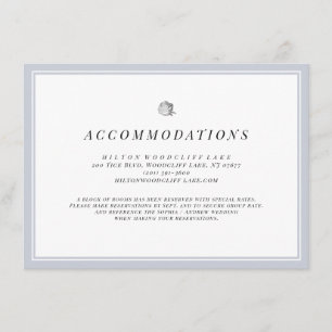 Carte D'accompagnement Logements mariages minimalistes fleuris argentés