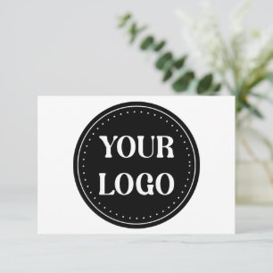Carte D'accompagnement Logo de code QR noir élégant, minimaliste et éléga