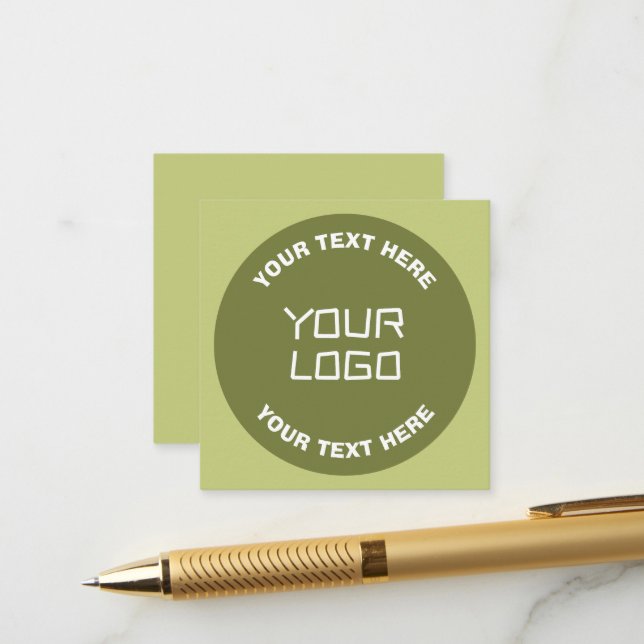 Carte D'accompagnement Logo téléchargé ou design & texte modifiable Toute (Devant/Arrière en situation)