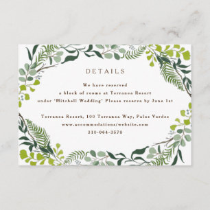 Carte D'accompagnement Loin d'Eucalyptus Hand-Drawn Greenery Wedding