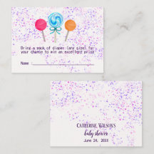 Lollipops Candy Land Baby shower Déchets Raffin