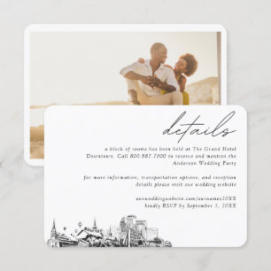 Carte D'accompagnement Louisville Mariage Hotel Détails du bloc de chambr