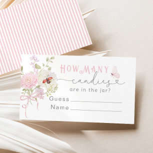 Carte D'accompagnement Love Bug Combien de Bonbons Baby Shower