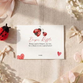 Carte D'accompagnement Love Bug Diaper Raffle 