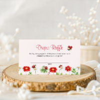 Love Bug Ladybug Baby Shower Floral Diaprer Loteri