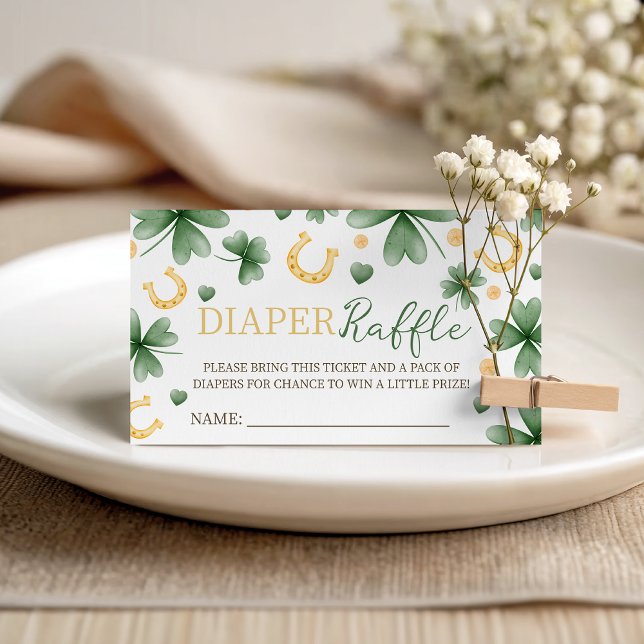 Carte D'accompagnement Lucky Charm Diaper Raffle Insert (Créateur téléchargé)