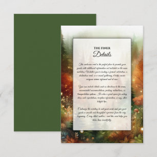 Carte D'accompagnement Lueur d'automne dans le Mariage forestier enchanté