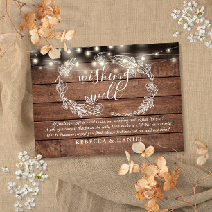 Carte D'accompagnement Lumières de Guirlande de Puits de Vœux Mariage Rus