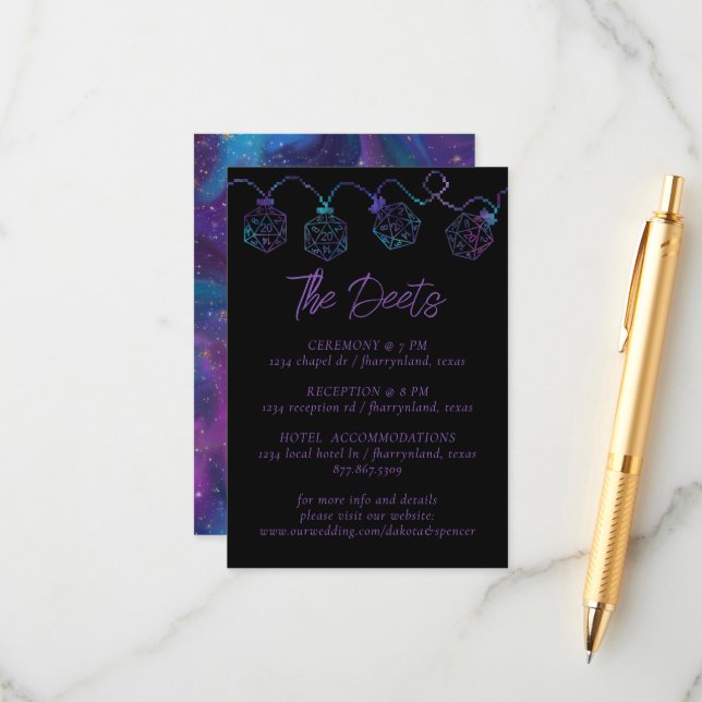 Carte D'accompagnement Luminateurs RPG | Nebula Imaginaire Tabletop Gamer (Devant/Arrière en situation)