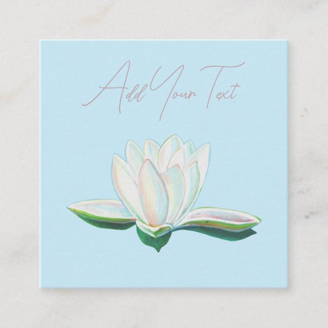 Carte D'accompagnement Lumineuse de lotus blanc (Devant)
