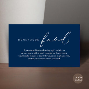 Carte D'accompagnement Lune de miel, Mariage romantique moderne