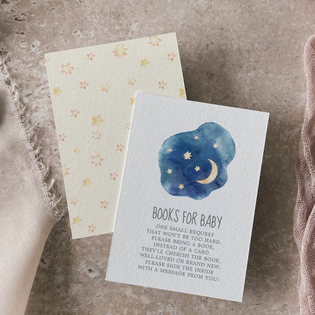Carte D'accompagnement Lune et étoiles Livres neutres de genre pour bébé (Créateur téléchargé)