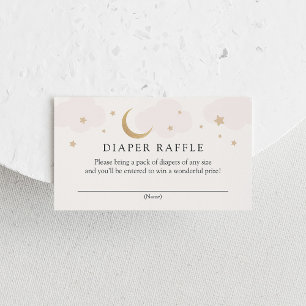 Carte D'accompagnement Lune et Stars Diaper Raffin insert card