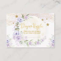 Lune & Étoiles Purple Gold Floral Diaper Raffin