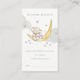 Carte D'accompagnement Lune Star Elephant Bunny Déchets Baby shower de tr