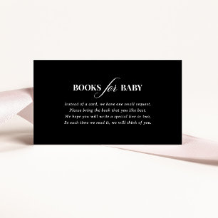 Carte D'accompagnement Luxe classique   Livres noirs foncés pour bébé