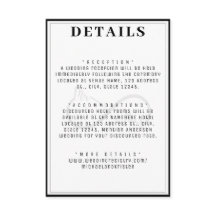 M. & Mme Infinity Symbol Détails du Mariage