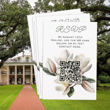 Magnolia Mariage RSVP en ligne code QR