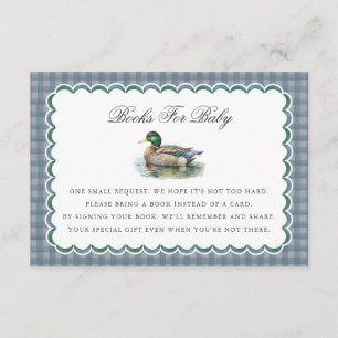 Carte D'accompagnement Mallard Duck Hunter En vichy Livres pour Baby Card