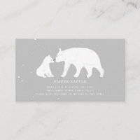 Mama Et Bébé Polar Ours Gris Bébé Déchets Raffle