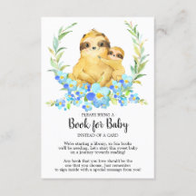 Maman & Baby Sloth Shower Book for Baby Card