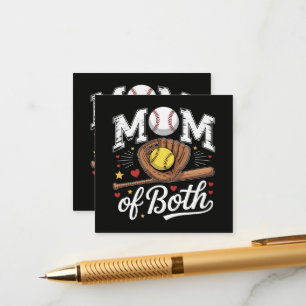Carte D'accompagnement Maman de jour de match de baseball et softball